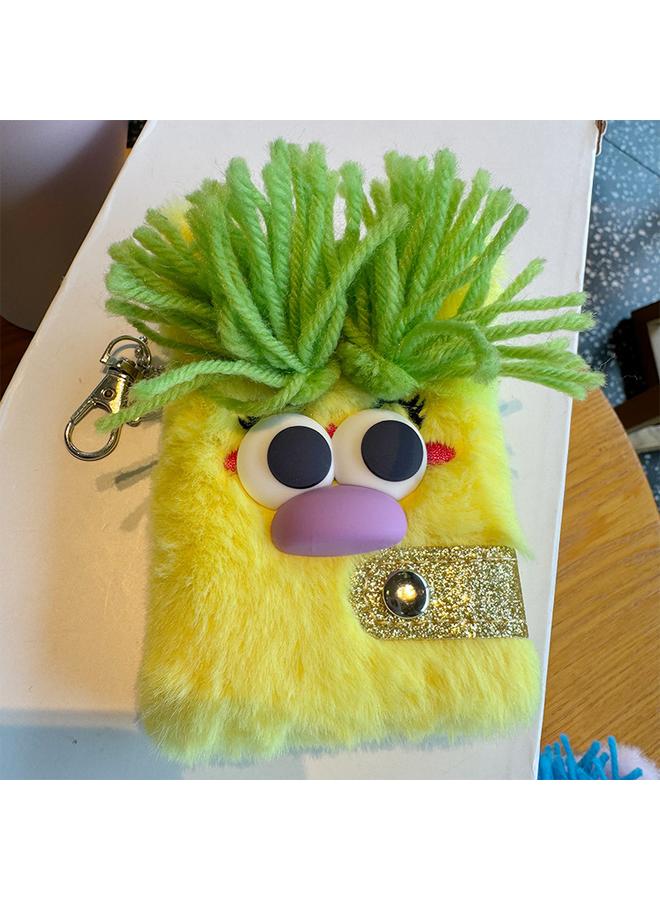 Bluejw Hand Account Book For Girls And Students Ugly Cute Journal Book High Color Value Girl's Heart Plush Hand Account Book Notebook - Image 4