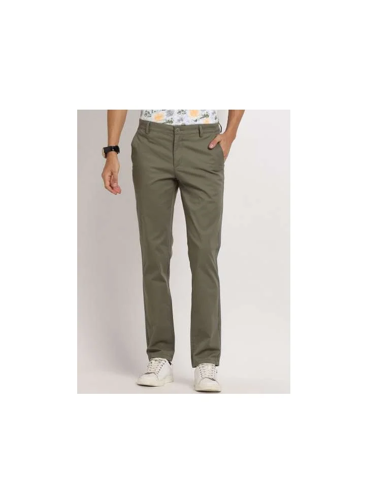Thomas Scott Thomas Scott Men Olive Green Easy Wash Sustainable Trousers