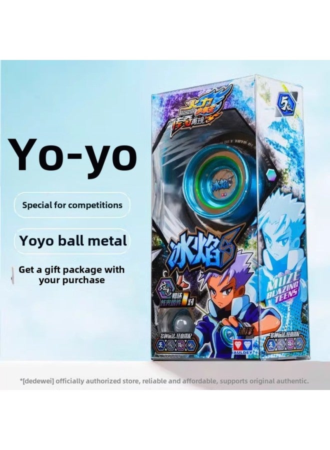 Genuine Ice Flame S Yo-Yo Odi Double Diamond Yo-Yo Children's Luminous Firepower Less King Yoyo Dead Sleep Ball-Color:Polar Silver Fox | Free 10 Ropes + Gloves + Kk Bearings + Finger Cots - Image 2