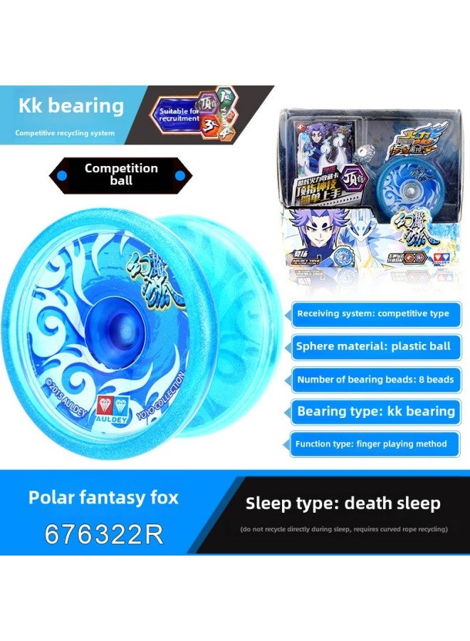 Genuine Ice Flame S Yo-Yo Odi Double Diamond Yo-Yo Children's Luminous Firepower Less King Yoyo Dead Sleep Ball-Color:Polar Silver Fox | Free 10 Ropes + Gloves + Kk Bearings + Finger Cots - Image 1