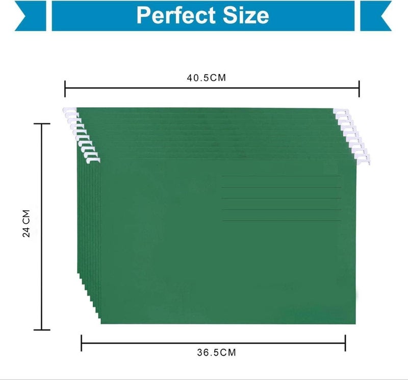 مارك مجلدات ملفات معلقة، ١٠ قطع، أخضر غامق - Image 2