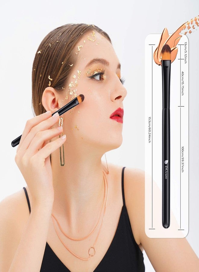 DUcare Flat Top Kabuki Foundation Brush + Angled Kabuki Brushes + Concealer Brushes - Image 4