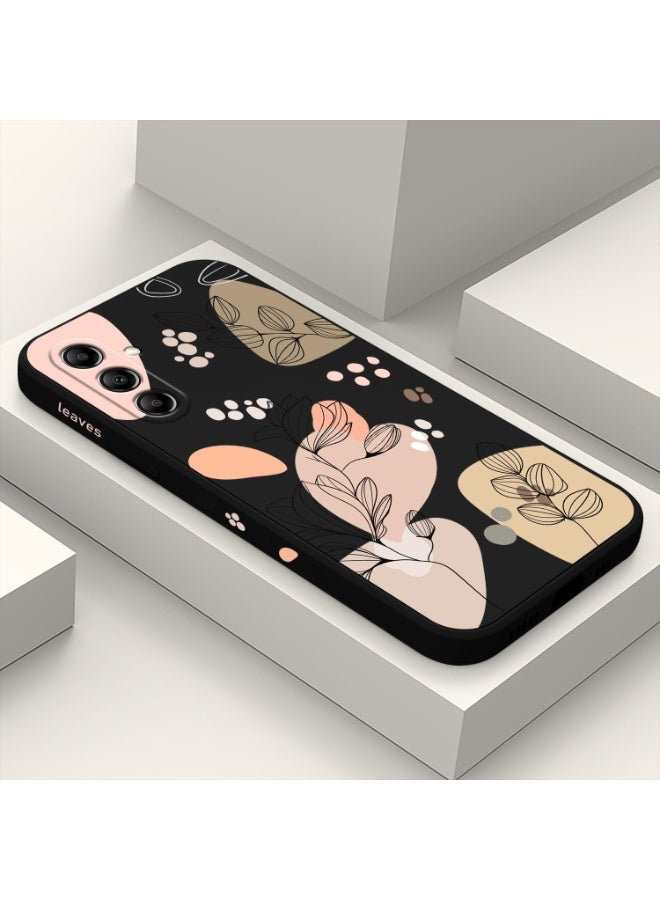 Fekra for Samsung Galaxy A16 Case Creative Design Flower Pattern Slim Soft Silicone Protective for Galaxy A16 phone Cover (Morandi Black, Samsung Galaxy A16) - Image 2