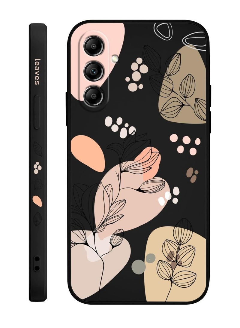 Fekra for Samsung Galaxy A16 Case Creative Design Flower Pattern Slim Soft Silicone Protective for Galaxy A16 phone Cover (Morandi Black, Samsung Galaxy A16) - Image 1