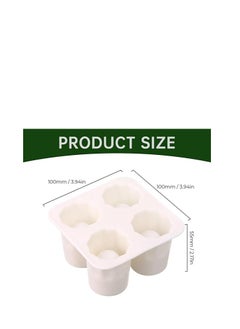 Oasisgalore 4 Cup Silicone Shot Glass Ice Molds, Silicone Shot Glass Ice Trays for Home  - Image 2