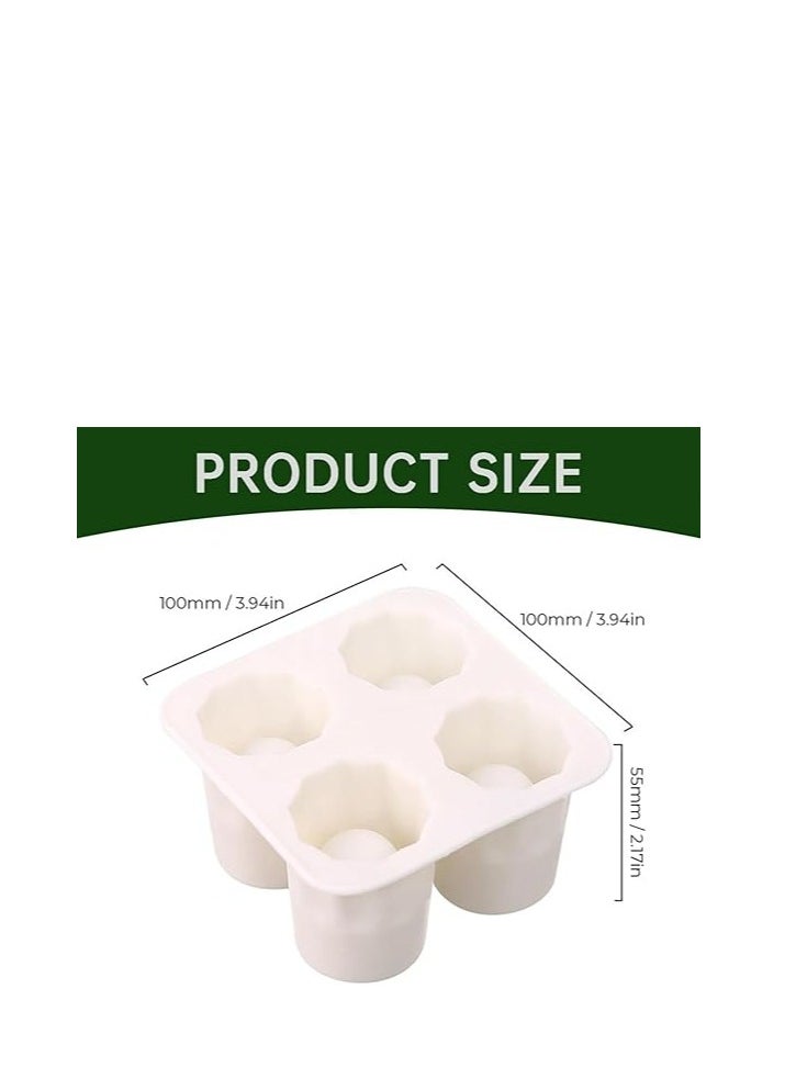 Oasisgalore - 4 Cup Silicone Shot Glass Ice Molds, Silicone Shot Glass Ice Trays for Home - Image 1