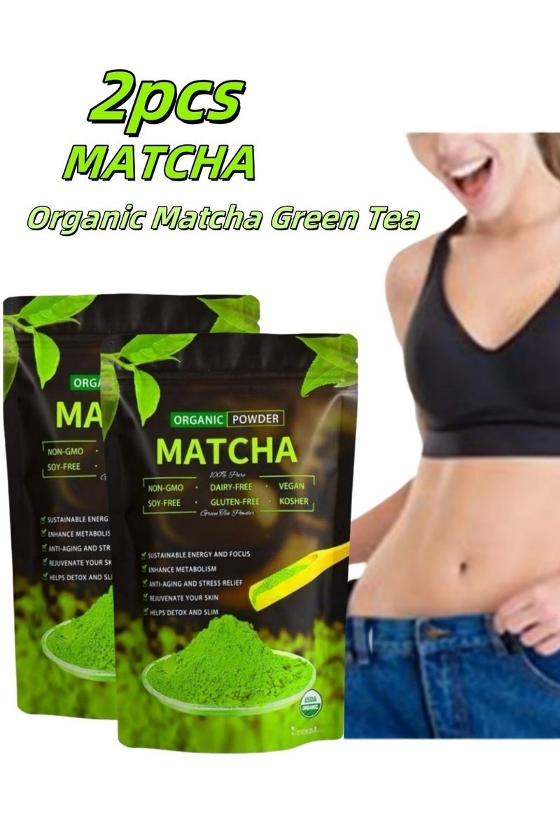 MATCHA Organic Japanese Matcha Powder – Premium Green Tea, 100g (Pack of 2) - Image 1