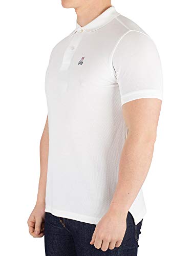 Psycho Bunny Mens Classic Pique Polo Shirt - B6K001ARPC 100 White S - Image 2