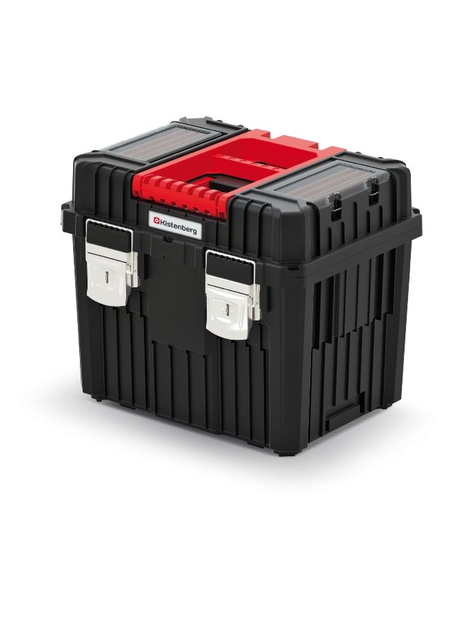 Kistenberg Heavy Duty Mobile Tool Trolley with Dual Handle Black and Red 64 x 36 x 45 cm  - Image 4