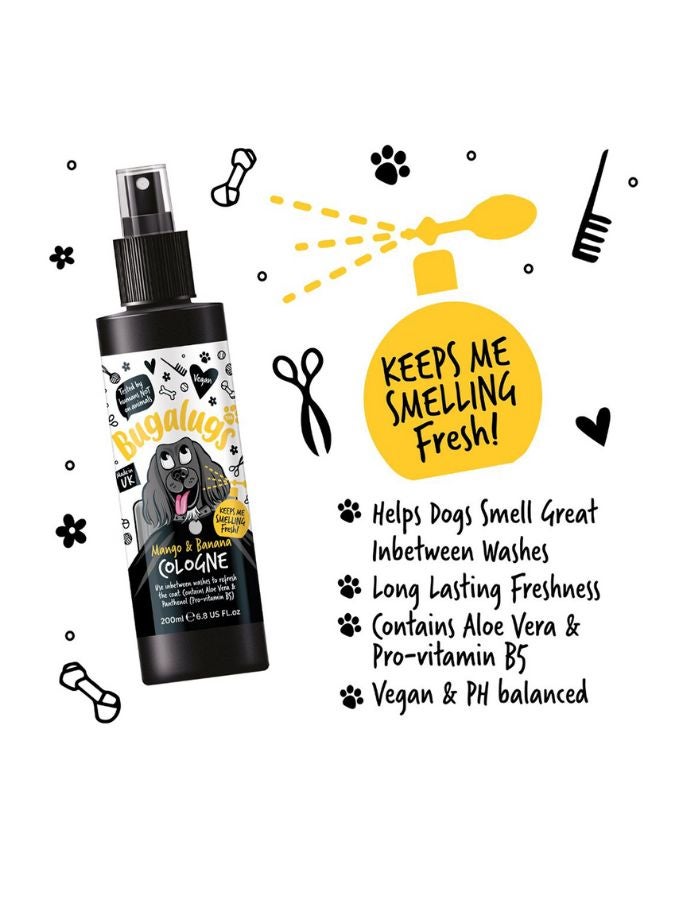 Bugalugs Mango & Banana Pet Cologne 200ml – Fresh Fruity Scent for Dogs & Cats - Image 3