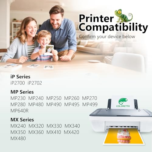 COLORETTO Remanufactured Printer Ink Cartridge Replacement for Canon-PG210XL 211XL to use with PIXMA MP230 MP240 MP250 MP260 MP270 MP490 MP495 MX320 MX350 IP2700 IP2702(1 Black+1 Color) Combo Pack - Image 2