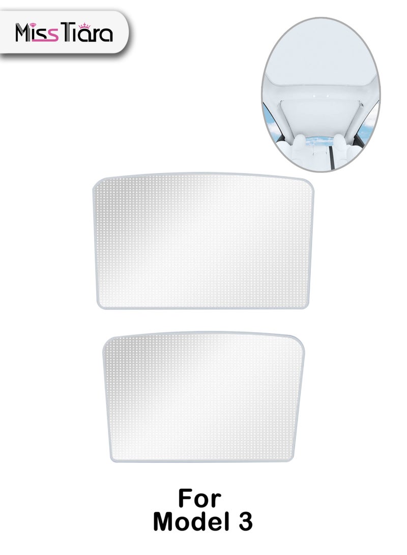 Generic 2 in 1 Sunroof Sunshade Protection Heat Insulation Cover Sun Blocking Roof Shade for Model 3  - Image 1