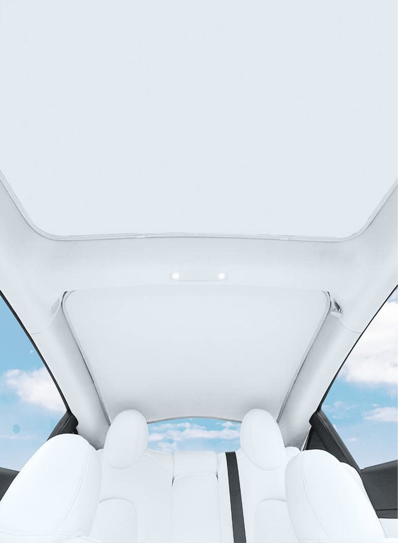 Generic 2 in 1 Sunroof Sunshade Protection Heat Insulation Cover Sun Blocking Roof Shade for Model 3  - Image 3