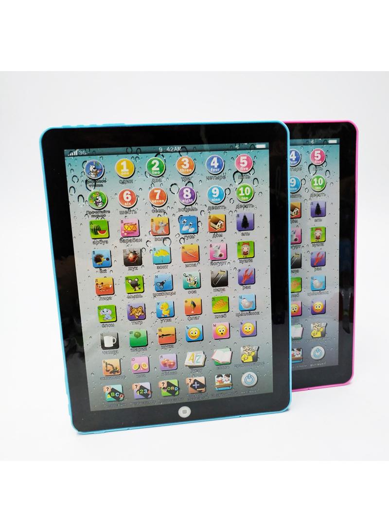 2Pcs Children's English tablet learning machine Portable early education story machine children's toys without batteryRussian 