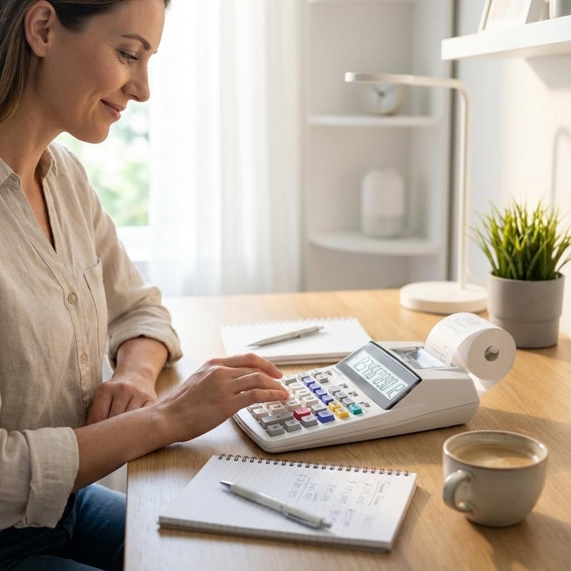 SHARP SH-EL1750V Printing Calculator, Black/Red - Image 3