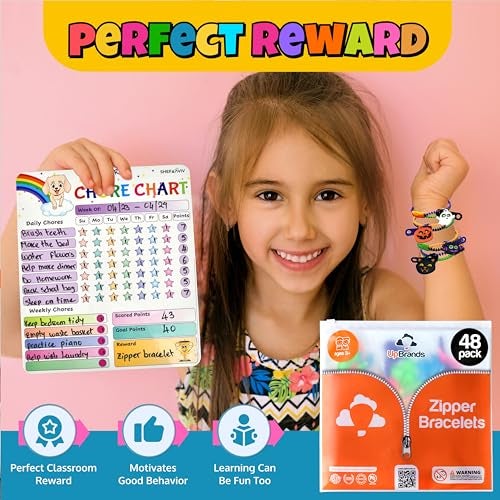 UpBrands 48-Pack Halloween Fidget Bracelets for Kids – Bulk Zipper Toys, Goodie Bag Fillers, Classroom Prizes, Halloween Party Favor Treats - Image 5