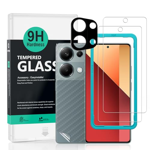 Ibywind 2 Pack Screen Protector For Xiaomi Redmi Note 13 Pro 4G 6679H Hardness Tempered GlassWith 1Pc Camera Lens Protector1Pc Back Carbon Fiber Film - Image 1