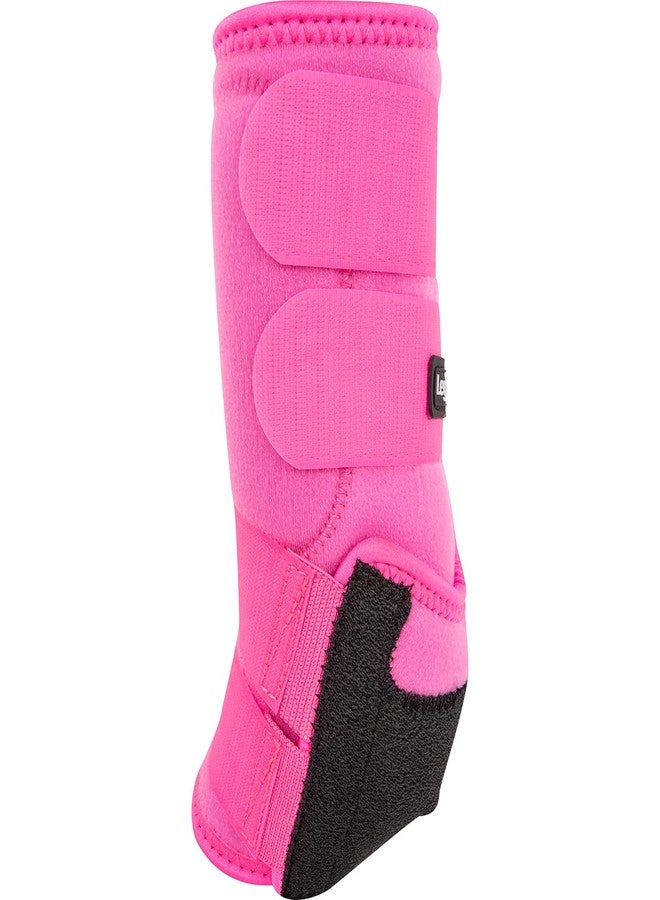 Classic Equine Legacy2 Support Boots, Front (Hot Pink, Medium) - Image 3