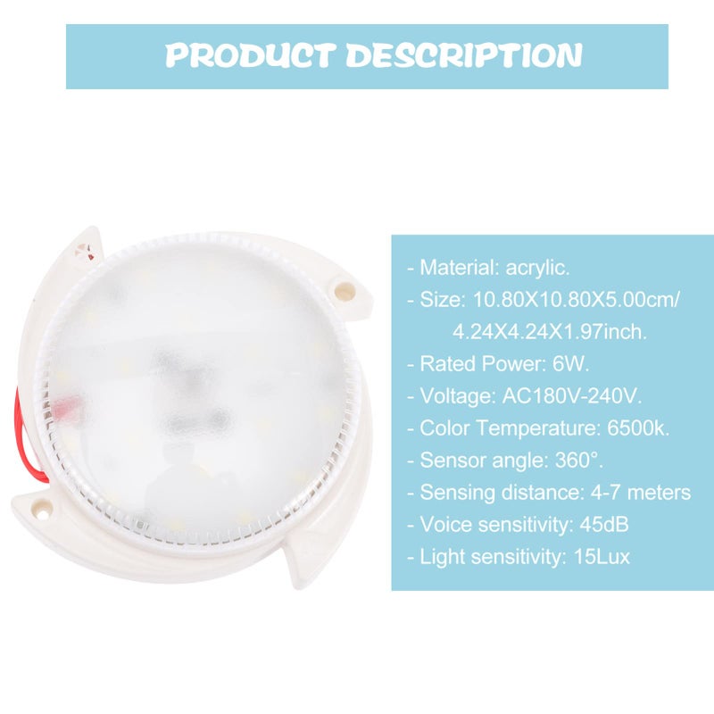 White LED Motion Sensor Ceiling Light Fixture For Hallways Energy Efficient High Brightness Safe Elegant Home Decor - Image 3
