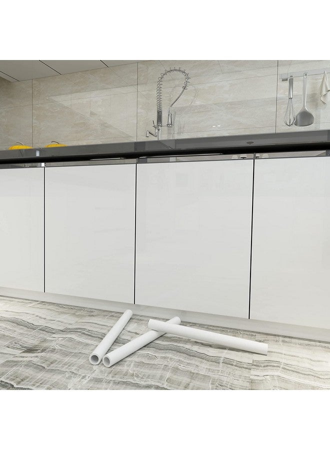 صن بيرد ورق حائط أبيض لامع مقاس 24 × 120 بوصة، ورق حائط ذاتي اللصق وقابل للإزالة مع ورق اتصال لأثاث المطبخ وطاولة العمل وفيلم الفينيل وورق سطح العمل المقاوم للماء - Image 5