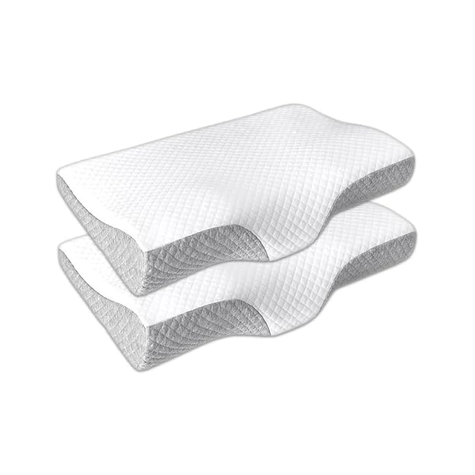 IDITRI EXPORT Your Comfort Partner MemoryFoamPillowOrthopedicPillowforNeckPainCervicalContourMemoryFoamPillowOrthopedicPillowforNeckPainGreyCombo 2 - Image 1