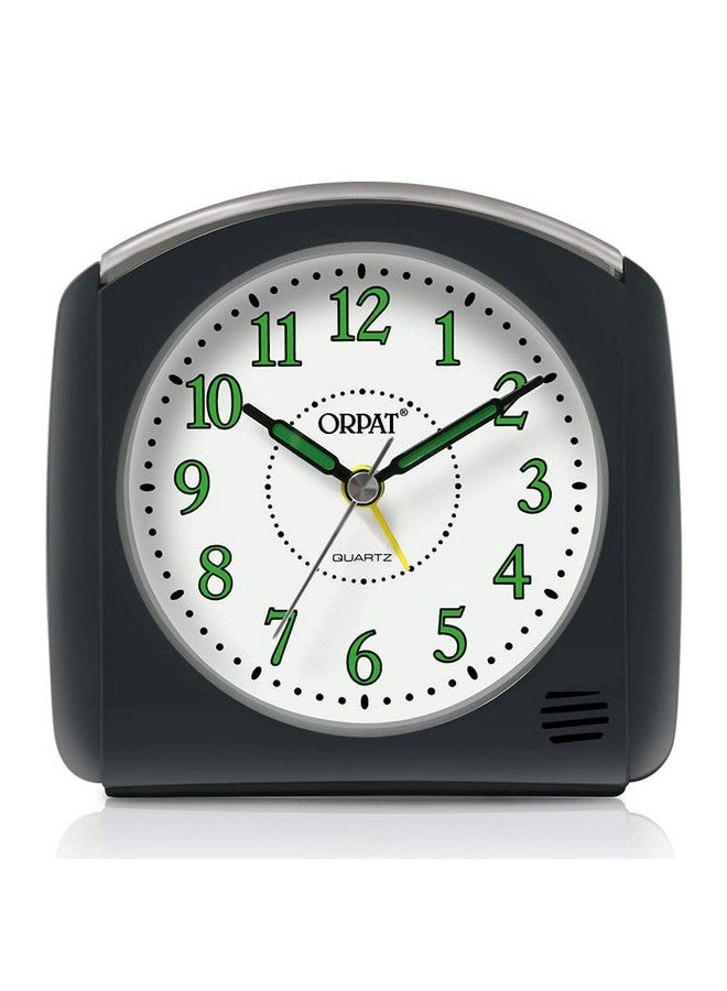 Ajanta Orpat Time Piece Snooze Buzzer Alarm Clock with Light Function (Plastic_105X100X50mm) (T.Grey) - Image 1