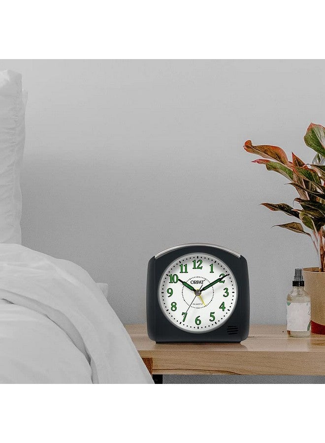 Ajanta Orpat Time Piece Snooze Buzzer Alarm Clock with Light Function (Plastic_105X100X50mm) (T.Grey) - Image 2