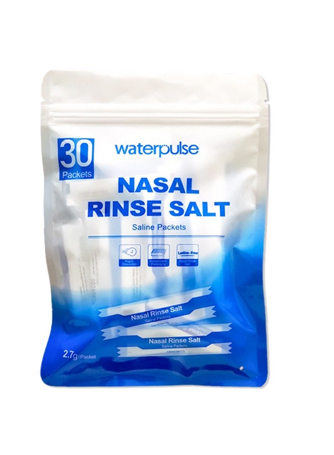 waterpulse Nasal Wash Salt Rinse Mix Allergic Rhinitis Relief Nose Cavity Protector Irrigation for 2.7g 30 packs Adults Children Nose Cleaner