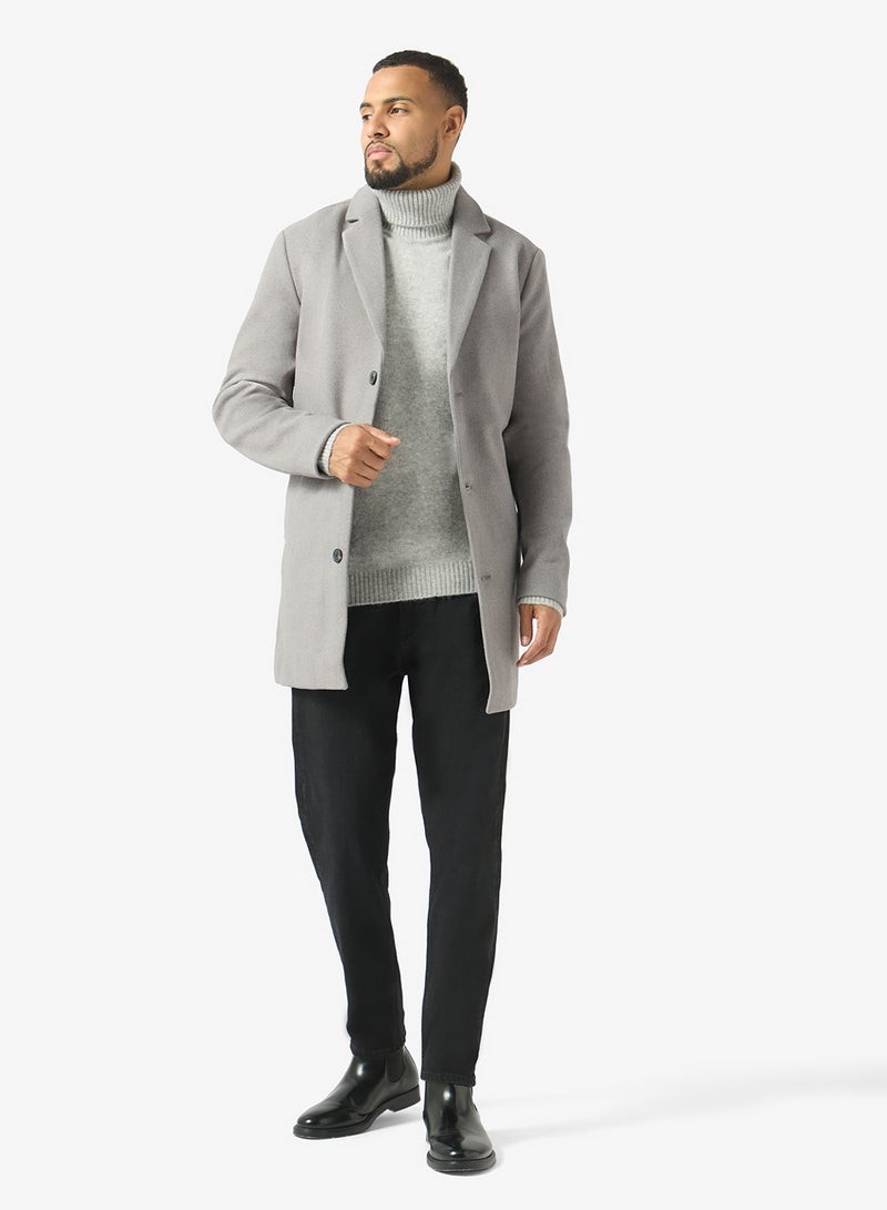 JJ Rebel Spread Collar Coat With Front Pocket - Image 4