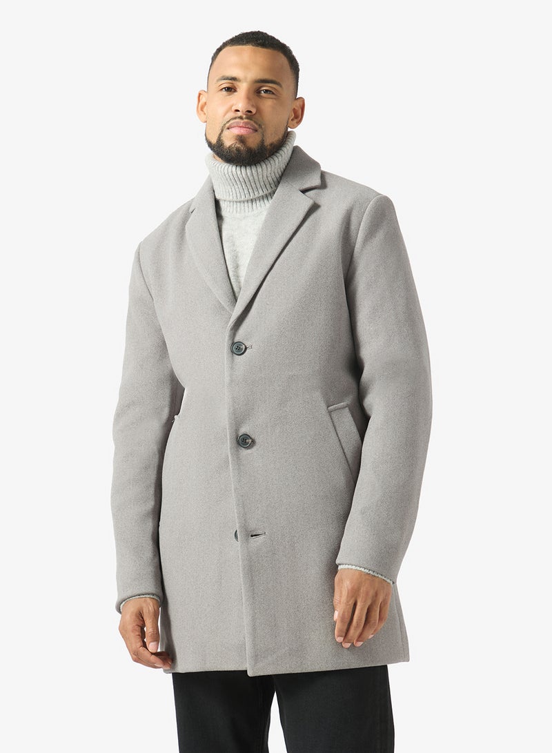 JJ Rebel Spread Collar Coat With Front Pocket - Image 1