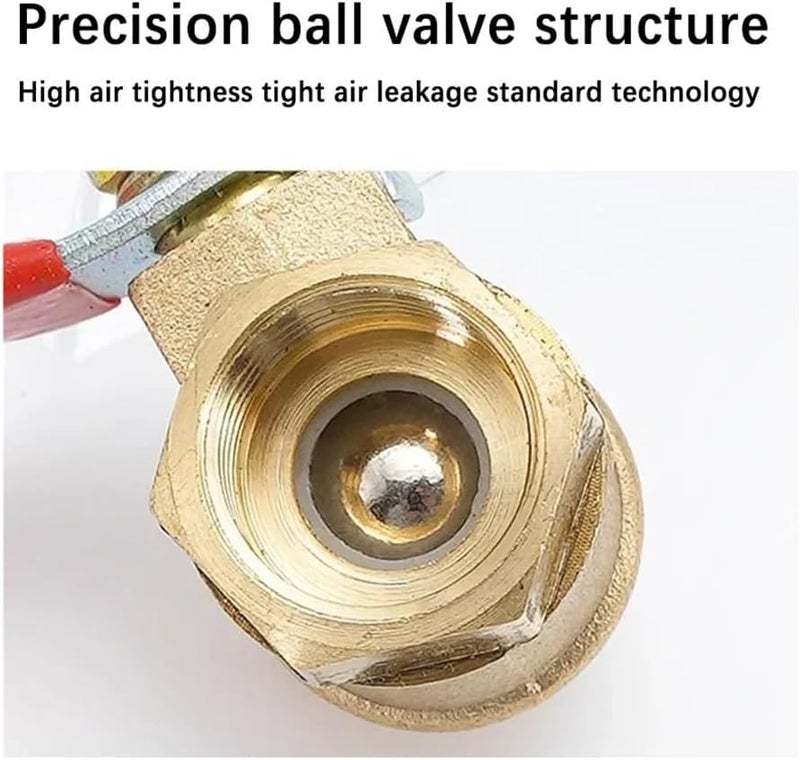 10 Pcs 3 8 Inch Ball Valve Hose Barb Female Thread Connector Copper Pipe Fitting Adapter 12mm Tube - Image 4