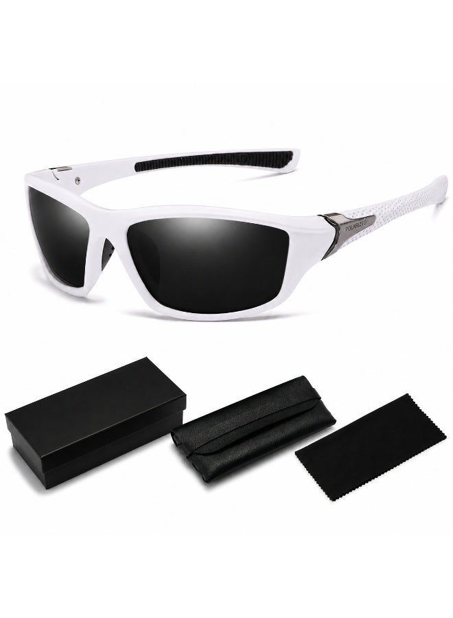 Polarized Sports Sunglasses for Men, UV400 Anti-Glare Eyewear for Fishing, Cycling, Driving, Hiking, Outdoor Activities — Lightweight TR90 Frame - Image 1