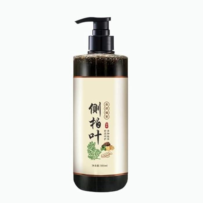 New Cover Natural Black Shampoo with He Shou Wu & Leaf of Oriental Arborvitae for Men & Women - 500ml Anti-Dandruff Hair Growth Shampoo, Platycladus Orientalis Leaf Moisturizing Scalp Hair Care - Image 1