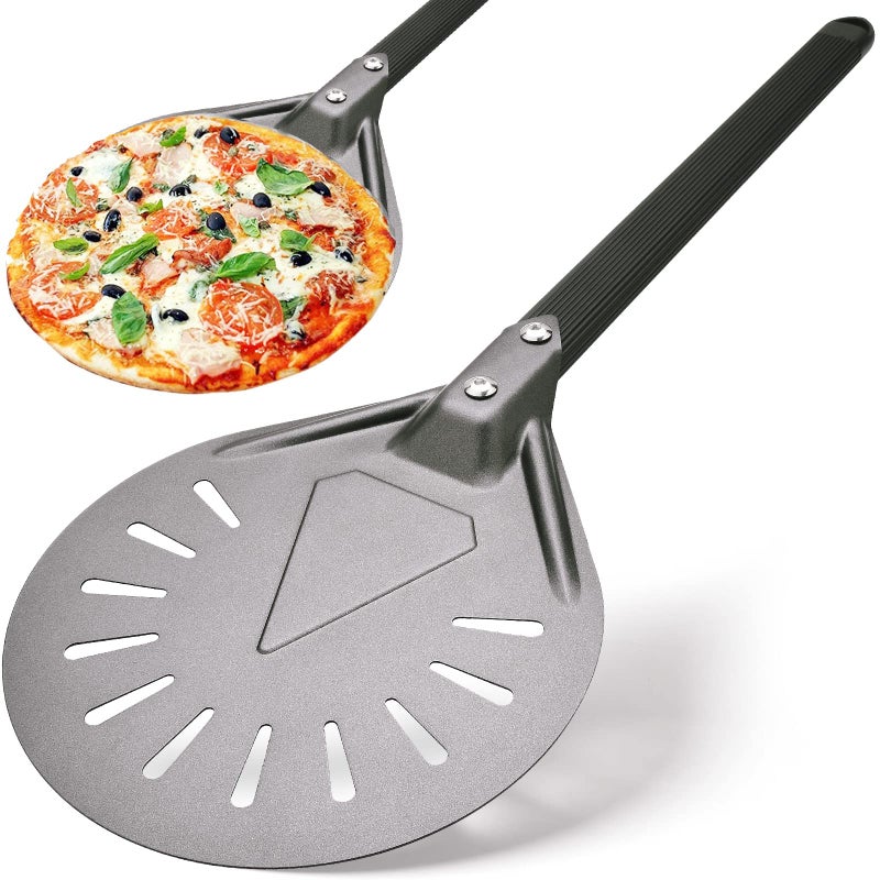 RTT Turning Pizza Peel with 8 Aluminum Round Pizza Paddle236 OverallOutdoor Pizza Oven Accessories