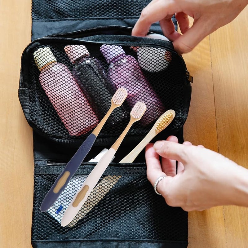 نوليتوي 36 قطعة فرشاة أسنان ذات شعيرات ناعمة ورأس عريض تنظيف عميق تصميم مريح محمولة للسفر - Image 5