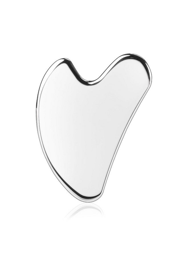 BTYMS Gua Sha Facial Tools, Heart Shaped Guasha Tool Stainless Steel Face Sculpting Tool - Image 1