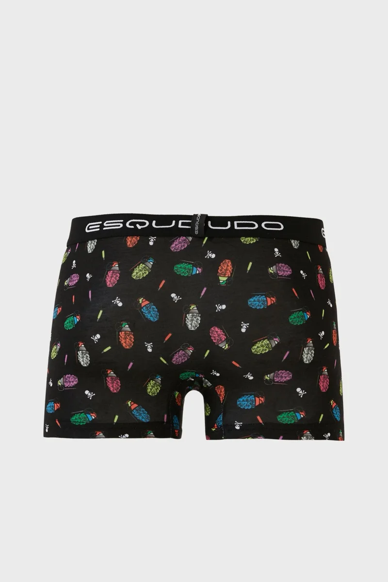 Esqudo Cotton Patterned Stretch Boxer Men's Boxer 643001