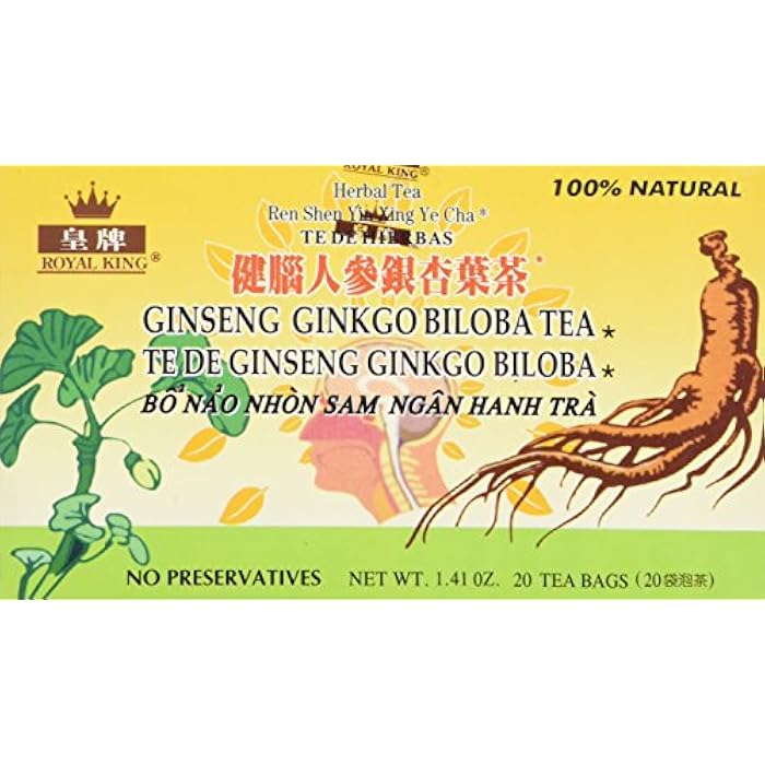 Royal King Ginseng Ginkgo Biloba Tea (20 Bags) - Image 1