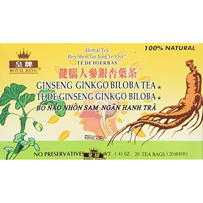 Royal King Ginseng Ginkgo Biloba Tea (20 Bags) - Image 3