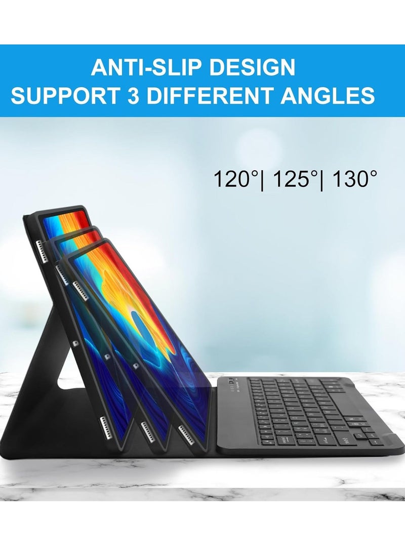 Samsung Galaxy Tab S8 Plus/S7 FE/S7 Plus 12.4” Keyboard Case  Magnetic Detachable Bluetooth Keyboard | Protective Stand Cover with S Pen Charging Support | Slim, Durable Case for Galaxy Tab S8+ (2022), S7 FE (2021), S7+ (2020) – Black