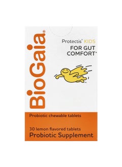 BioGaia BioGaia, Protectis Kids, For Gut Comfort, Lemon, 100 Million CFU , 30 Probiotic Chewable Tablets 