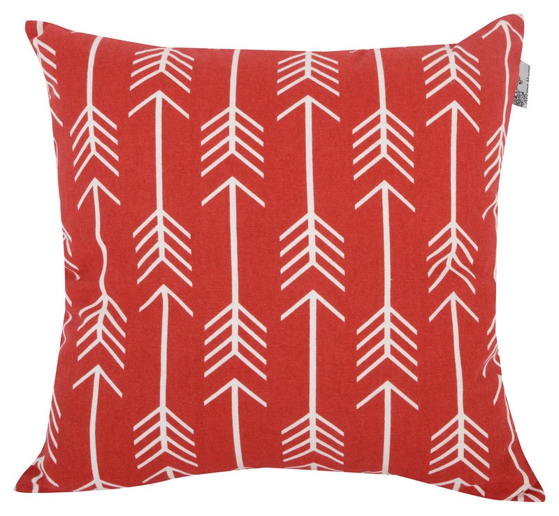 ACCENTHOME Accent Home Cotton Canvas Throw Cushion Cover Printed Both Side For Home Sofa Couch, Chair Back Seat,4pc pack 18x18" in Color Red - Image 4