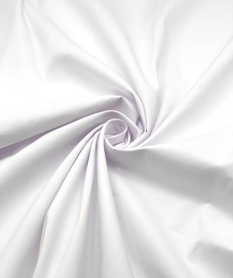 EOVEA - Cotton Polyester Fabric by The Yard â€“ 60" Wide Broadcloth Fabric, Soft, Lightweight & Breathable Material for Lining, Curtains, Bedding, Skirts, Sewing Projects (White, 1 Yard) - Image 1