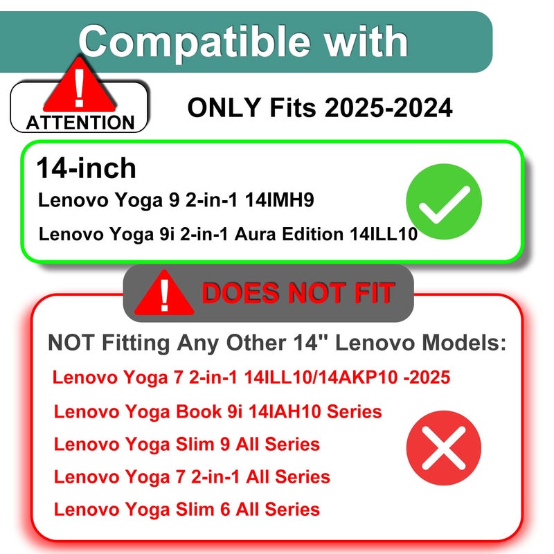 KEANBOLL 2 Pack Tempered Glass Screen Protector for 2025 New Lenovo Yoga 9i Aura Edition 2-in-1 14" (14ILL10) & Lenovo Yoga 9 2-in-1 14-Inch (14IMH9) Touchscreen Laptops, Ultra Clear 9H Hardness Anti Scratch - Image 2