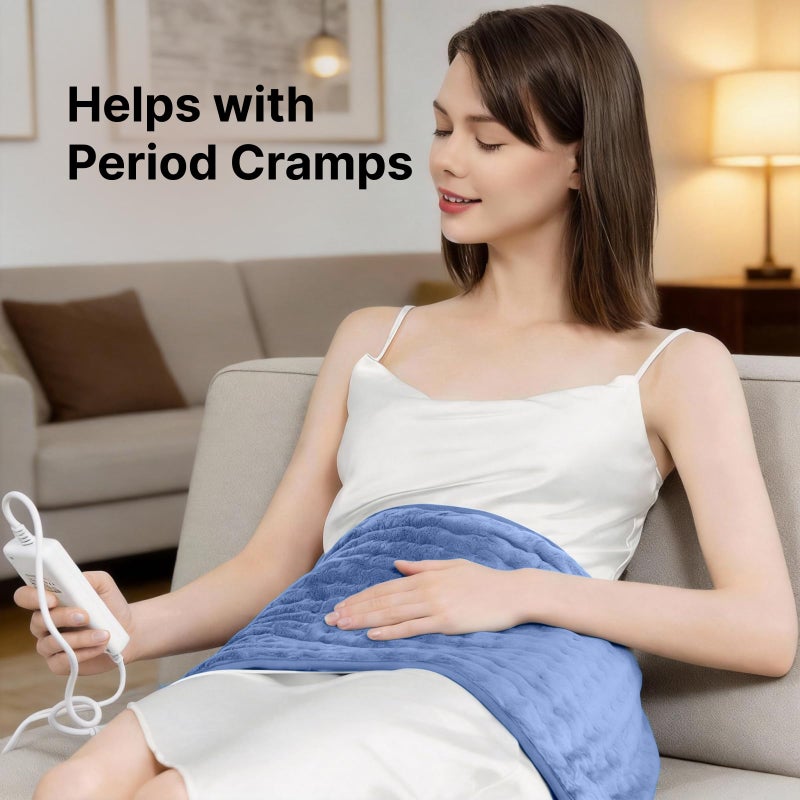 ZUODUN Blue Heating Pad Perfect Christmas, Mothers Day & Birthday Gifts for Women, Mom, Grandma, Soothing Electric Heat Wrap, Cozy Stocking Stuffer & White Elephant Gift - Image 3