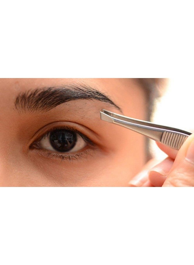 FOK ملقط حواجب من الفولاذ المقاوم للصدأ FOK مع طرف مائل ومشبك تيك تاك 1 قطعة - Image 3