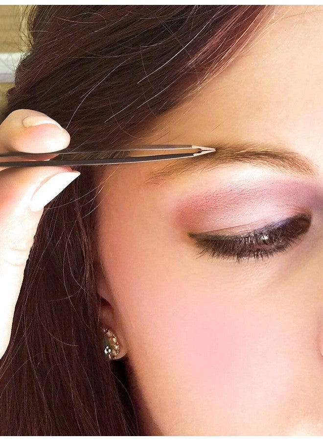 FOK ملقط حواجب من الفولاذ المقاوم للصدأ FOK مع طرف مائل ومشبك تيك تاك 1 قطعة - Image 5