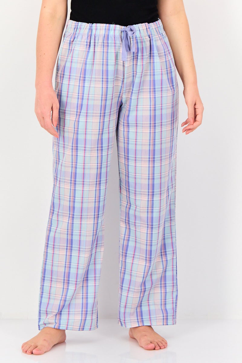 English Laundry Women Checkered Drawstring Pajama Pants, Multicolor - Image 1