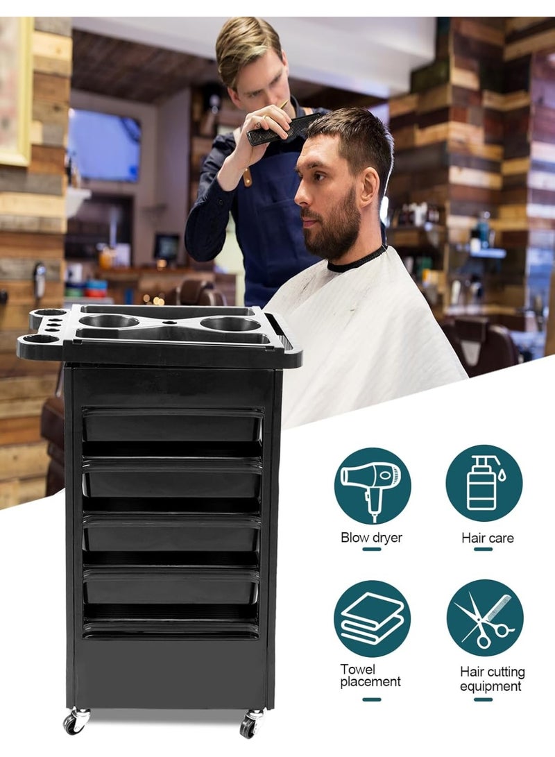 Meishida Salon Trolley - Space Saving Salon Rolling Cart for Extra Storage - Hair Salon Beauty Tools, Salon Organiser - Multipurpose Tool Cart - Barber Tray - Image 2