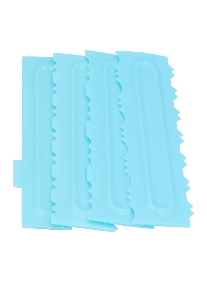4PCS Cake Scraper Icing Smoother Plastic Icing Comb for Cake Decorating Baking Tools - Image 4